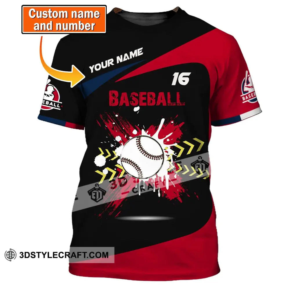 Man Shirt Custom Name Baseball T-Shirt Gift For Player