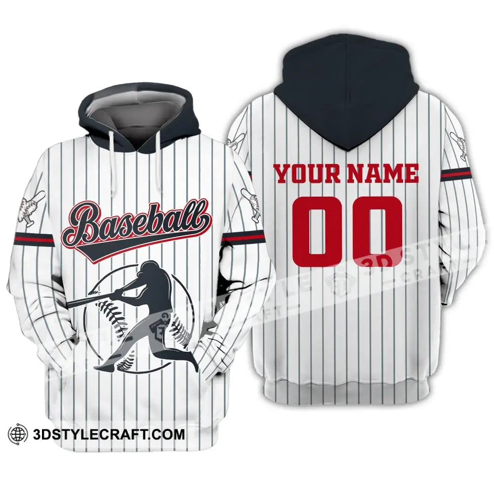 Man Shirt Custom Name Baseball T-Shirt Gift For Player Hoodie / S