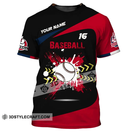 Man Shirt, Custom Name Baseball T-Shirt, Gift for Baseball Player style option 2