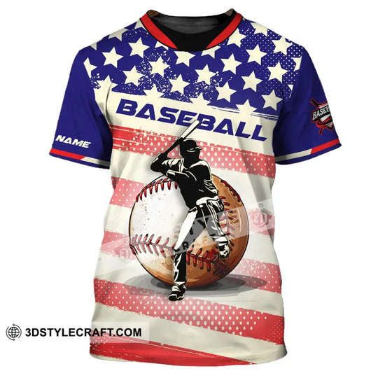 Man Shirt, Custom Name Baseball T-shirt, Baseball Shirt, Gift for Baseball Player style option 2
