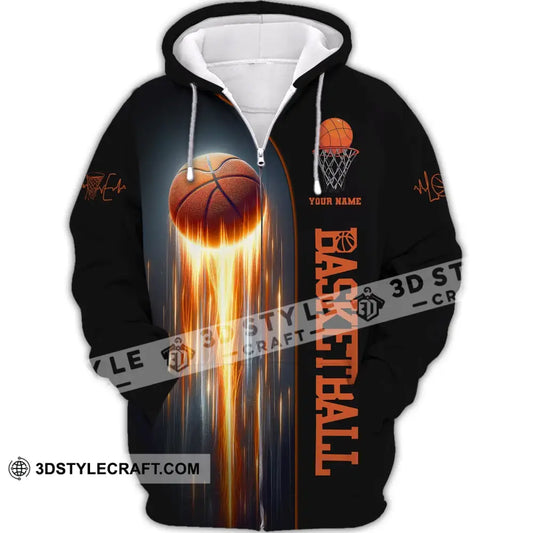 Man Shirt Custom Name Basketball Polo Gift For Player Zipper Hoodie / S T-Shirt