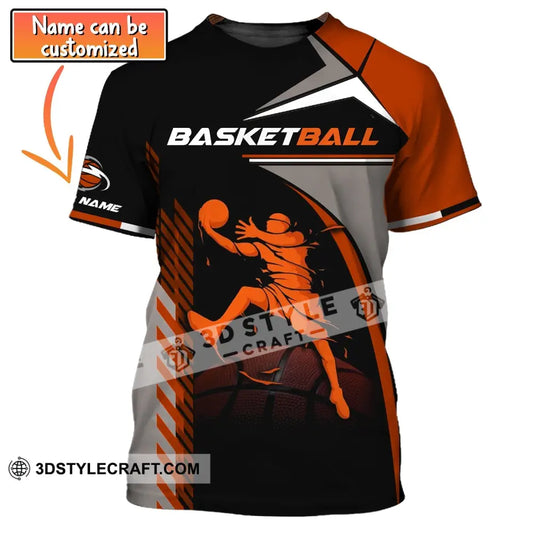 Man Shirt Custom Name Basketball T-Shirt Gift For Player