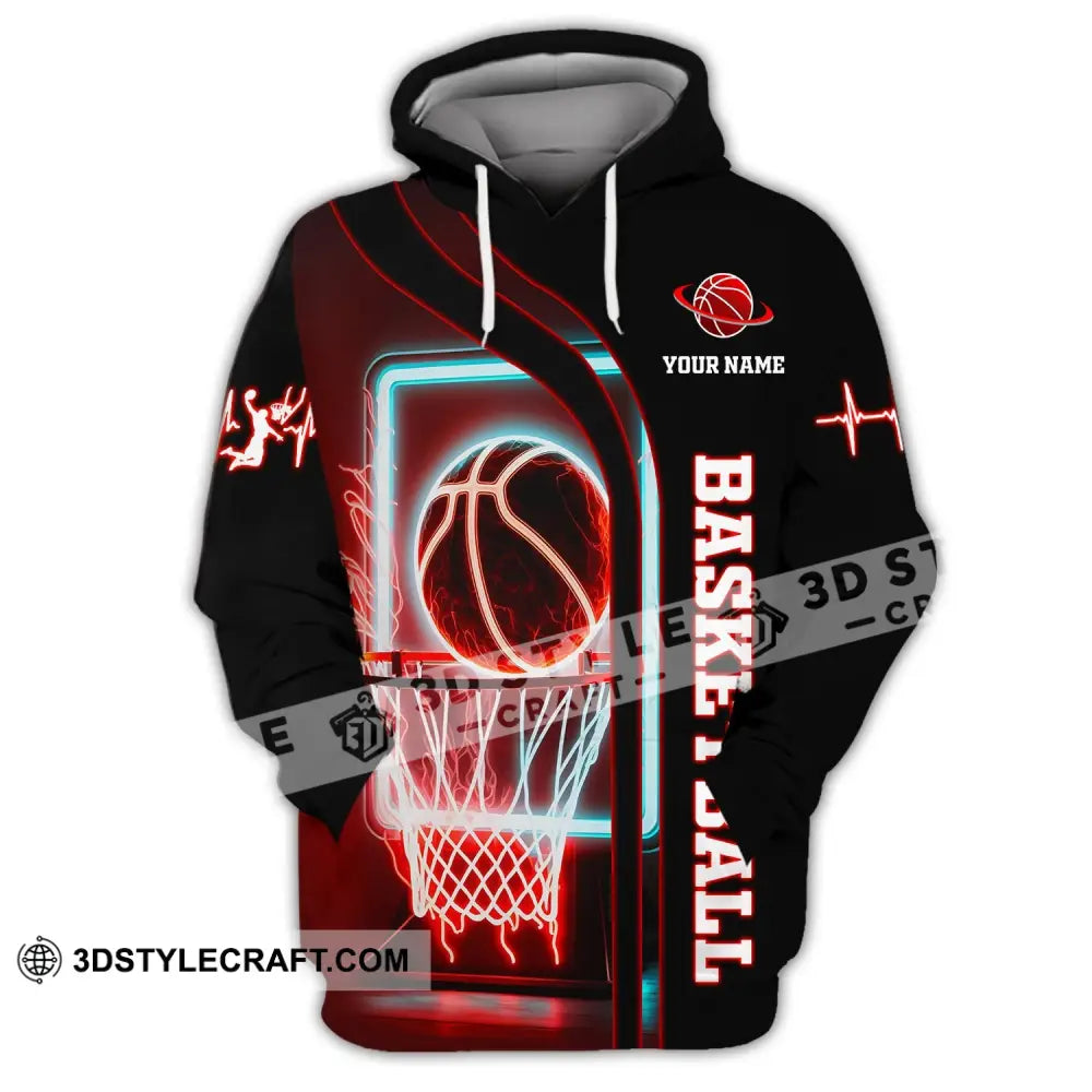 Man Shirt Custom Name Basketball T-Shirt Hoodie Gift For Player / S