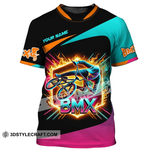 Man Shirt, Custom Name Bicycle Moto Cross Shirt, BMX Polo Shirt Long Sleeve Hoodie style option 4