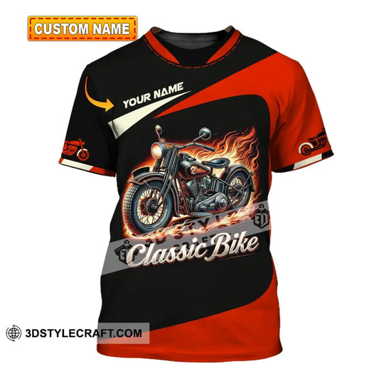 Man Shirt Custom Name Biker Classic Bike Love T-Shirt For Bikers Clothing T-Shirt