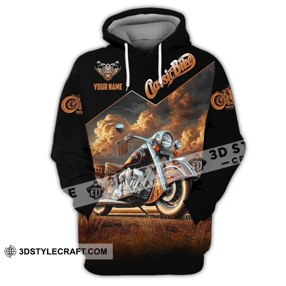 Man Shirt Custom Name Biker Classic Bike Love T-Shirt For Bikers Clothing Hoodie / S T-Shirt