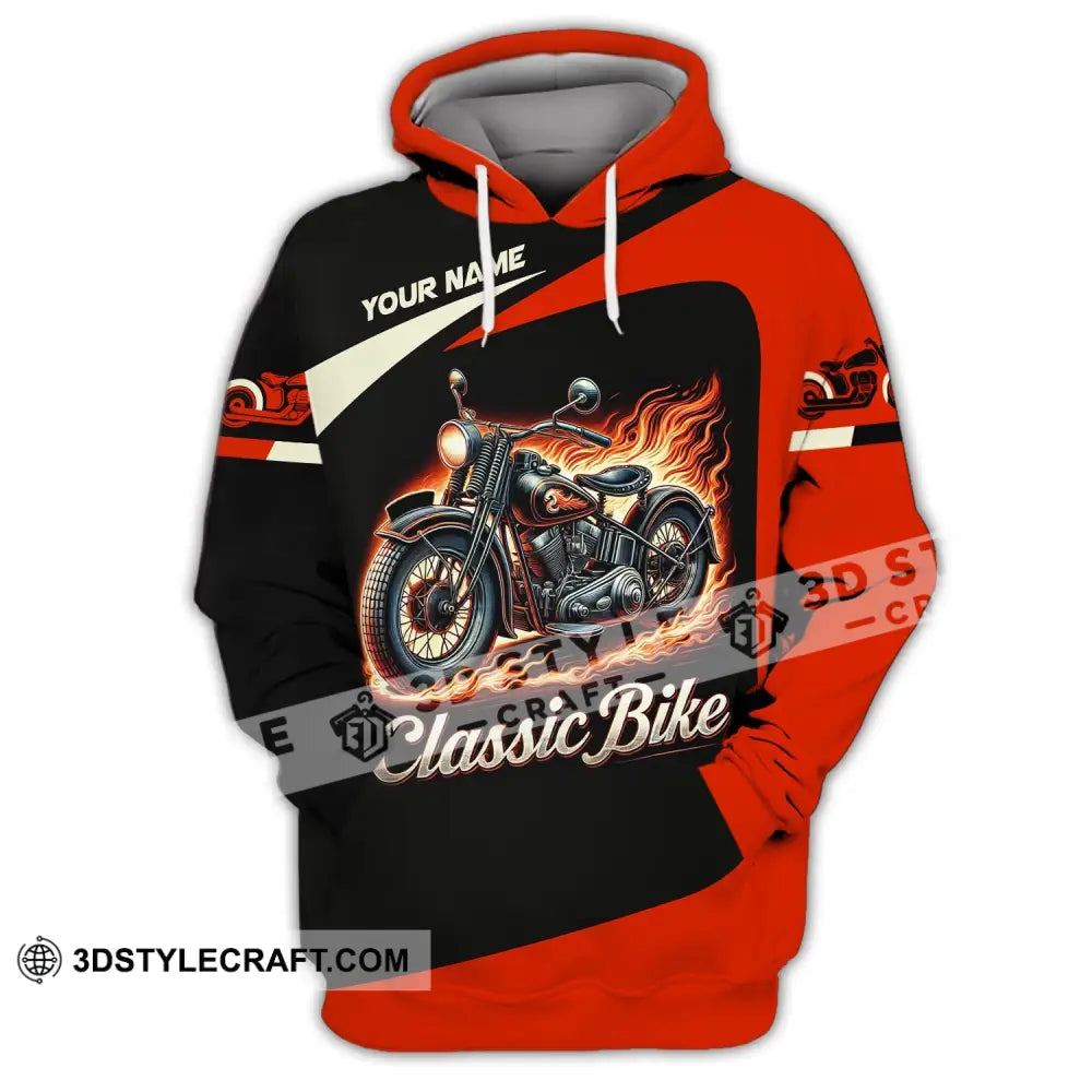 Man Shirt Custom Name Biker Classic Bike Love T-Shirt For Bikers Clothing Hoodie / S T-Shirt