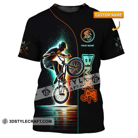 Man Shirt, Custom Name BMX Shirt, BMX Bike Gift, BMX Bike Polo Shirt Hoodie Long Sleeve style option 1