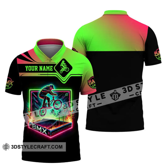 Man Shirt, Custom Name BMX Shirt, BMX Bike Polo Shirt Hoodie Long Sleeve, BMX Bike Gift style option 4