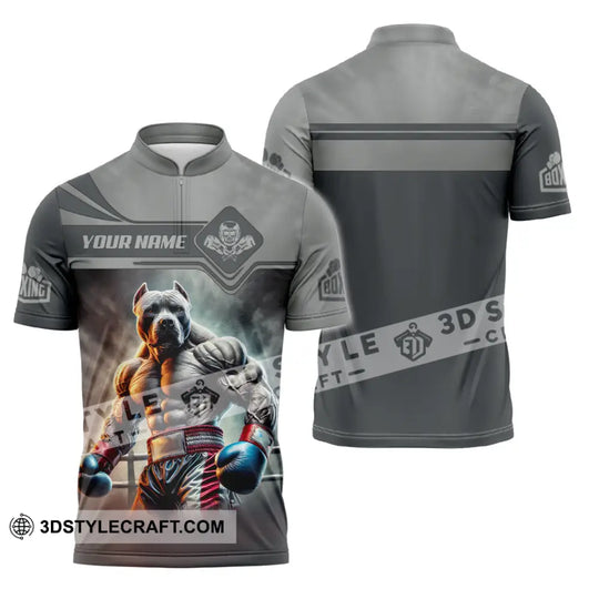 Man Shirt, Custom Name Boxing Shirt, Boxing Hoodie Shirt Polo Long Sleeve, Gift for Boxing Lovers style option 4