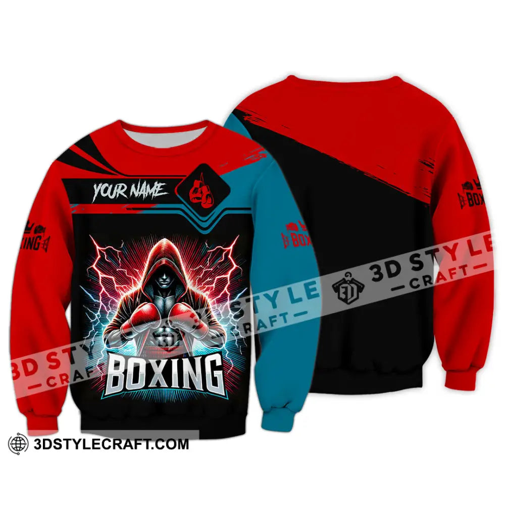 Man Shirt Custom Name Boxing Lover Hoodie Polo Long Sleeve Gift For Players / S T-Shirt