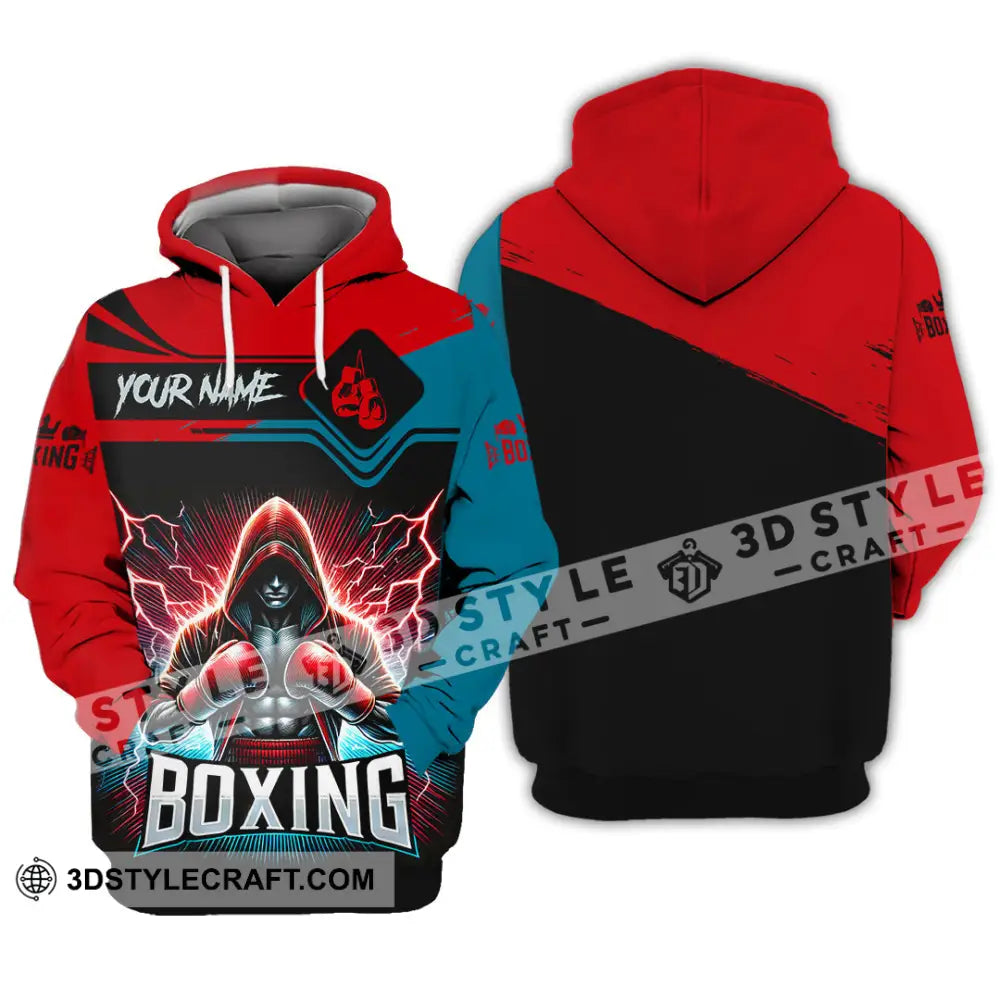 Man Shirt Custom Name Boxing Lover Hoodie Polo Long Sleeve Gift For Players / S T-Shirt