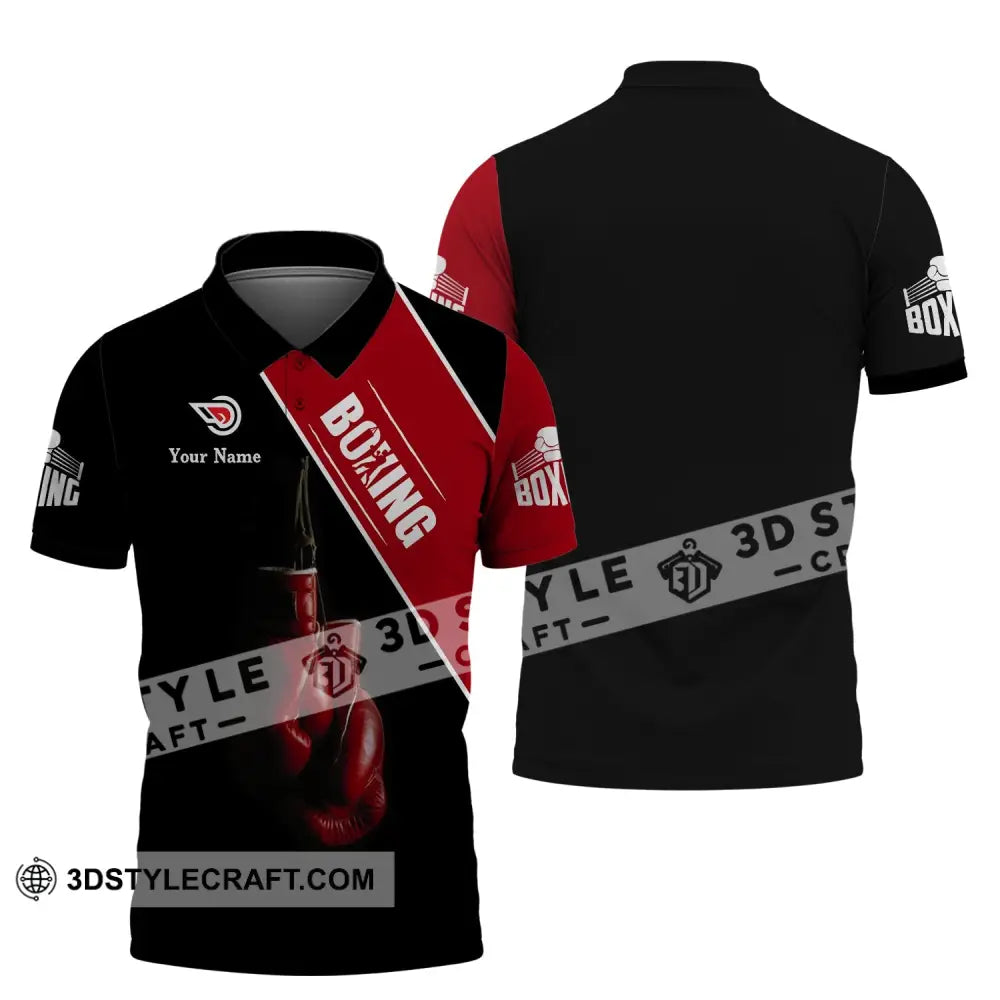 Man Shirt - Custom Name Boxing Lover Polo / S T-Shirt