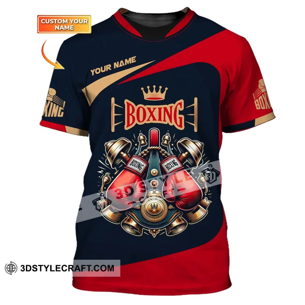 Man Shirt Custom Name Boxing Polo Long Sleeve Gift For Lover T-Shirt