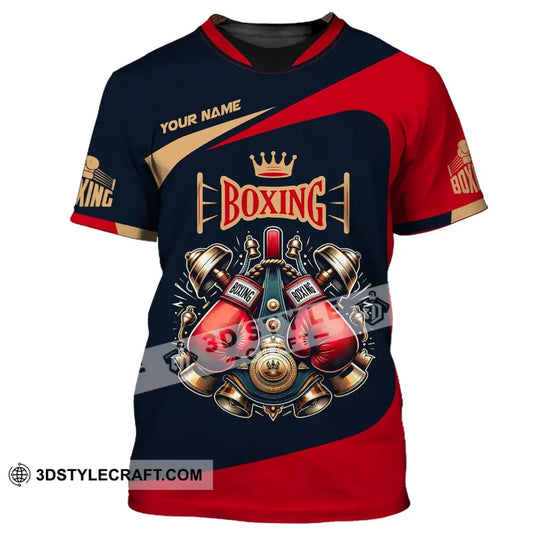 Man Shirt, Custom Name Boxing Shirt, Boxing Polo Long Sleeve, Gift for Boxing Lover style option 2
