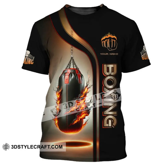 Man Shirt, Custom Name Boxing Shirt, Boxing  Polo Long Sleeve, Gift for Boxing Lover style option 2