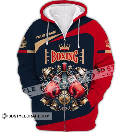 Man Shirt, Custom Name Boxing Shirt, Boxing Polo Long Sleeve, Gift for Boxing Lover style option 3