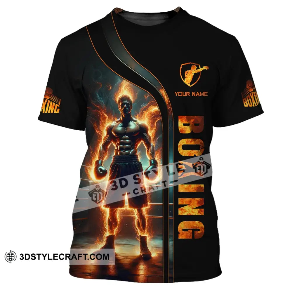 Man Shirt Custom Name Boxing T-Shirt Gift For Lover Hoodie Polo / S