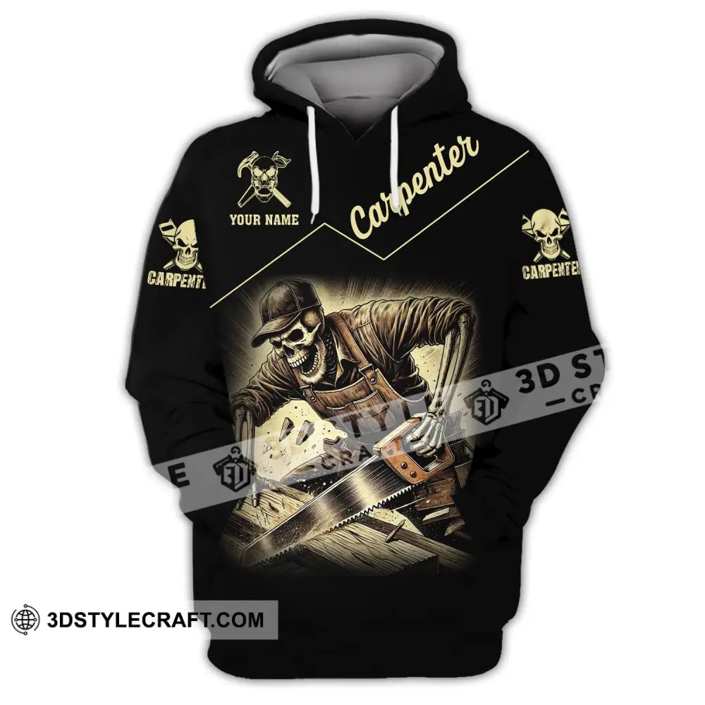 Man Shirt Custom Name Carpenter Hoodie Polo Long Sleeve / S T-Shirt