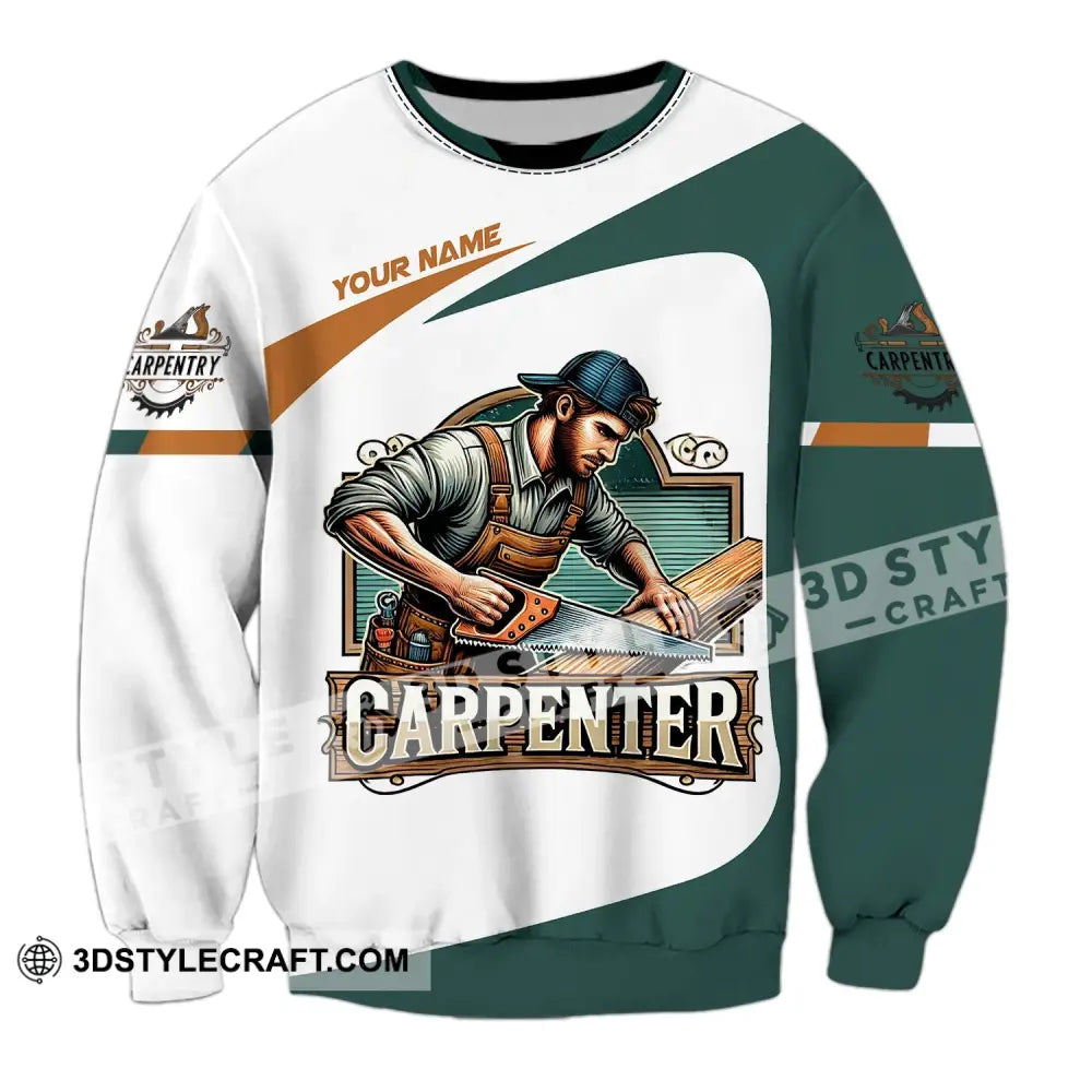 Man Shirt Custom Name Carpenter Hoodie Polo Long Sleeve / S T-Shirt