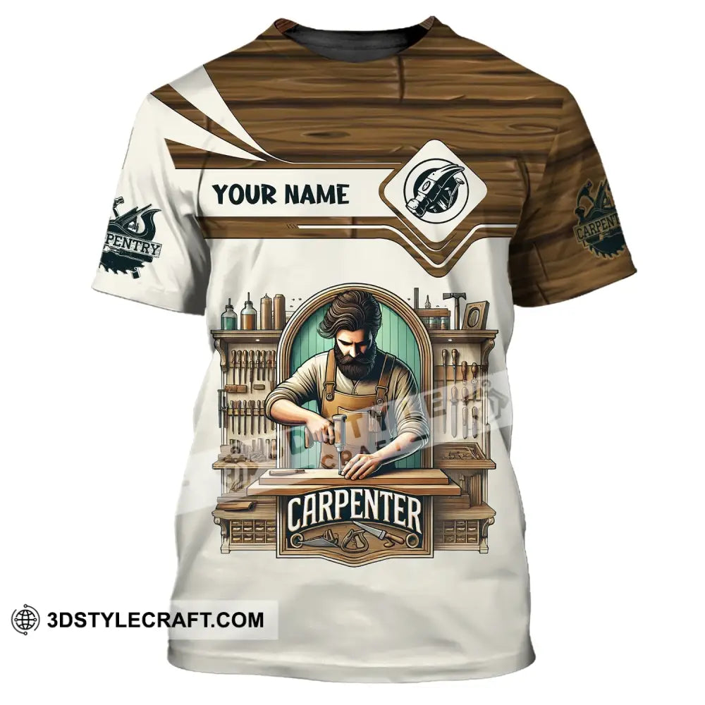 Man Shirt Custom Name Carpenter Hoodie Polo Long Sleeve T-Shirt / S T-Shirt