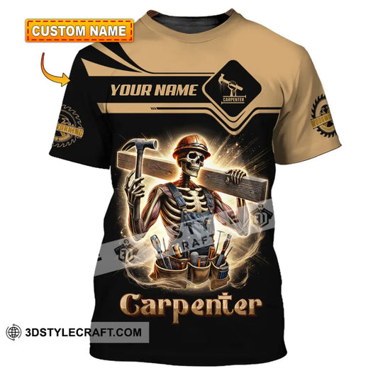 Man Shirt Custom Name Carpenter Polo Long Sleeve Gift For T-Shirt