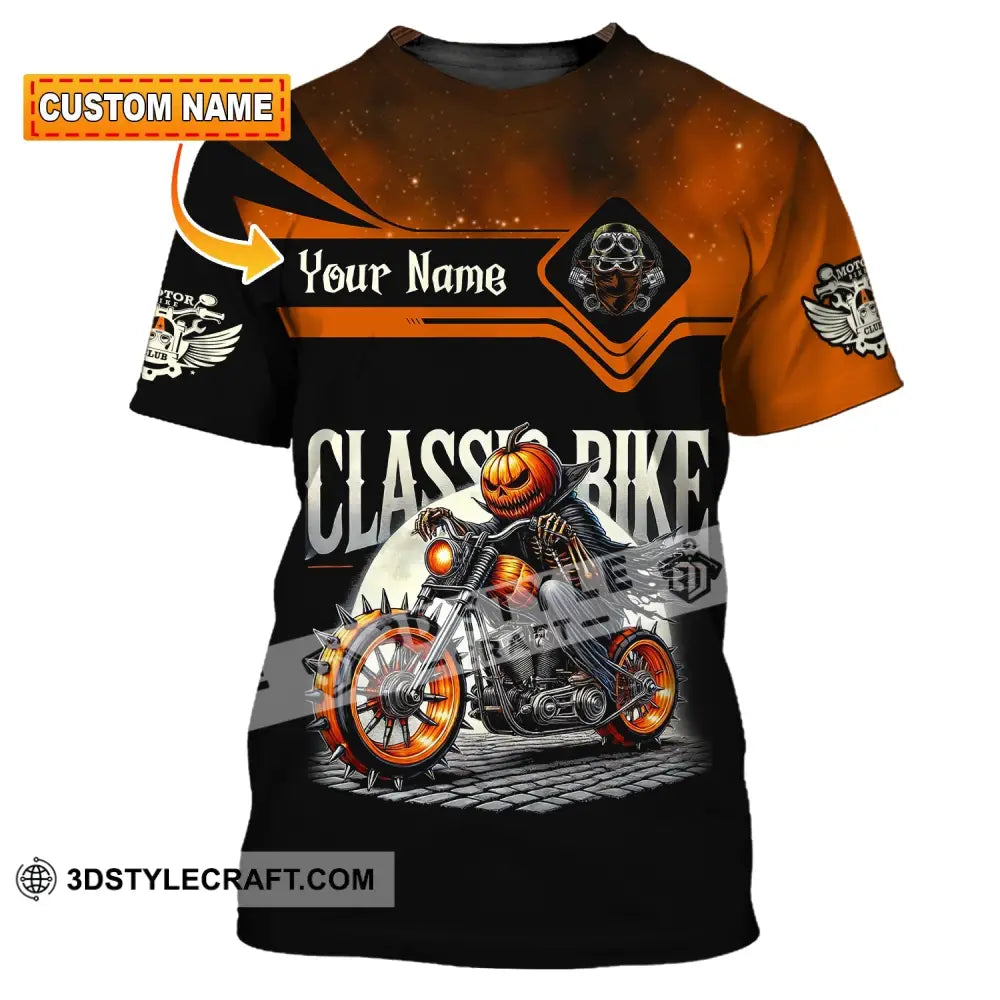 Man Shirt Custom Name Classic Bike Motorcycle T-Shirt Hoodie Long Sleeve T-Shirt