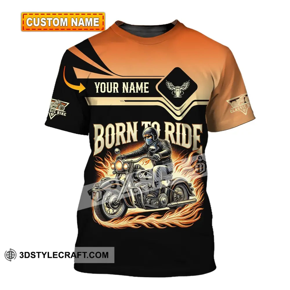 Man Shirt Custom Name Classic Bike Motorcycle T-Shirt Hoodie Long Sleeve T-Shirt