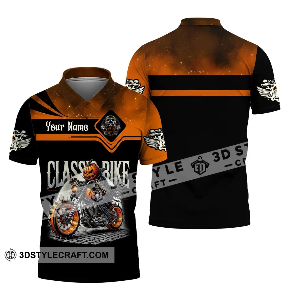 Man Shirt Custom Name Classic Bike Motorcycle T-Shirt Hoodie Long Sleeve Polo / S T-Shirt