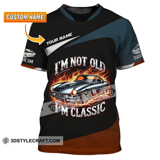 Man Shirt, Custom Name Classic Car Shirt, Classic Car Lover T-Shirt style option 1