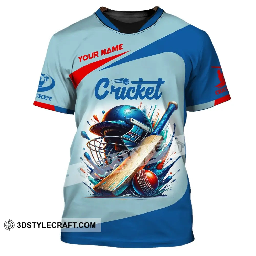 Man Shirt Custom Name Cricket T-Shirt Player Apparel Gift For Lover / S