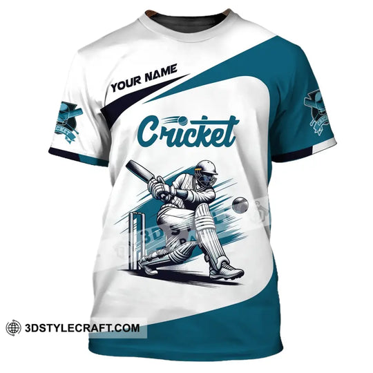 Man Shirt, Custom Name Cricket T-Shirt, Cricket Player Apparel, Gift for Cricket Lover style option 2