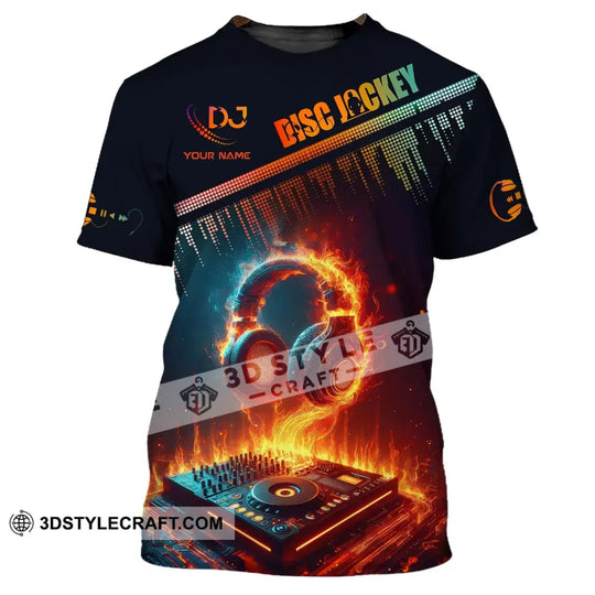 Man Shirt, Custom Name Disc Jockey T-Shirt, Music Lover Shirt, Gift For DJ style option 2