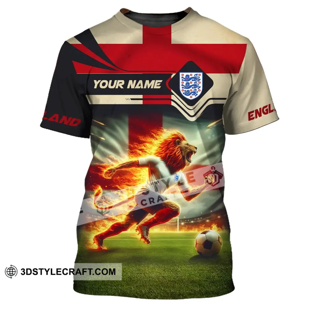 Man Shirt Custom Name England Football Soccer T-Shirt Gift For Lover / S