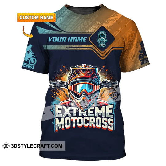 Man Shirt, Custom Name Extreme Motocross Shirt, Moto Cross Gift, Moto Cross Polo Shirt Hoodie Long Sleeve style option 1