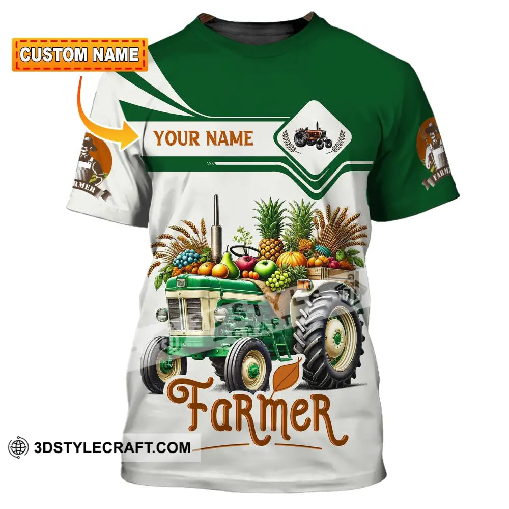 Man Shirt Custom Name Farmer Polo Apparel T-Shirt