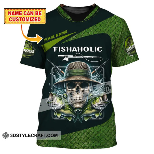 Man Shirt Custom Name Fishing Lover Fishaholic Hoodie Polo Long Sleeve T-Shirt