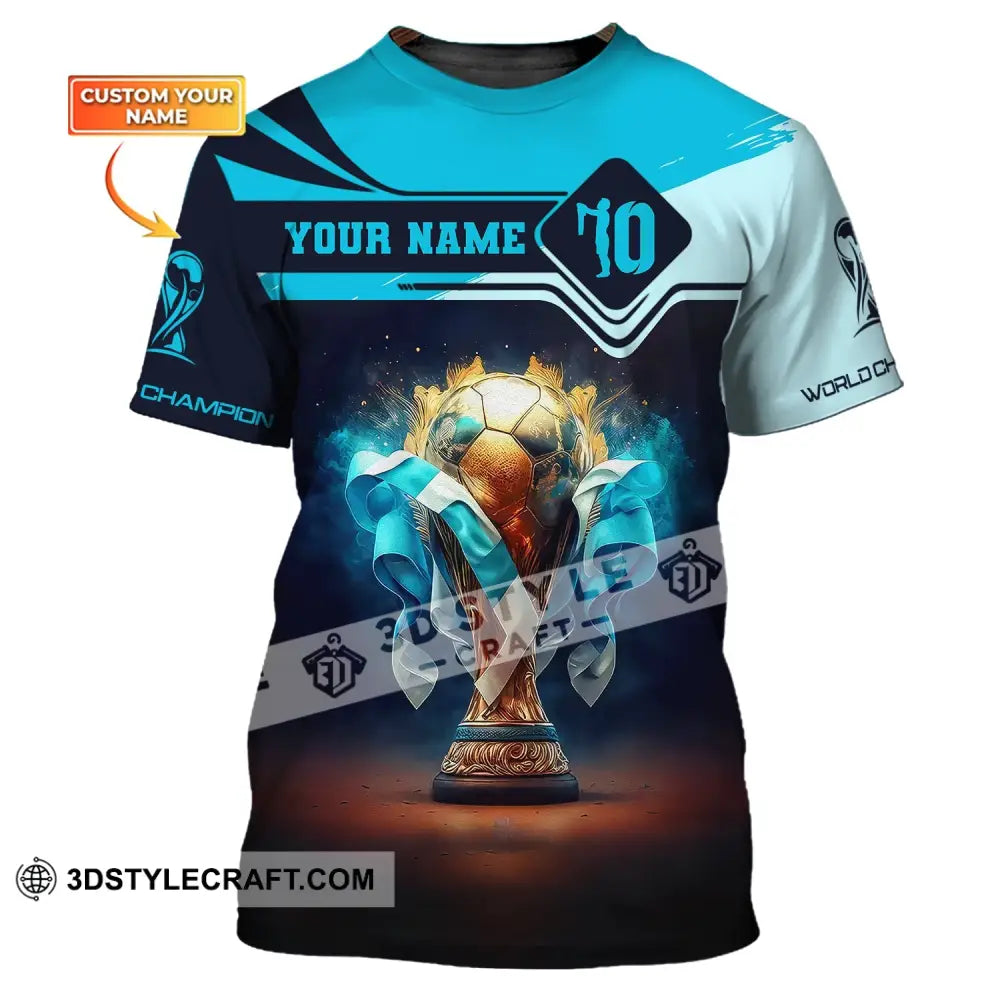 Man Shirt Custom Name Football World Champion Gift For Lover T-Shirt