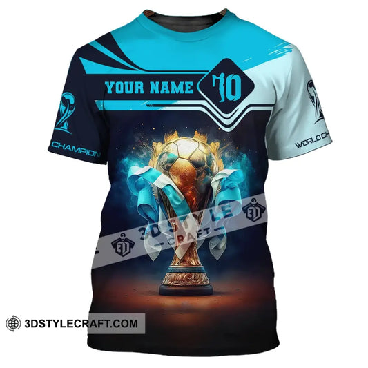 Man Shirt Custom Name Football World Champion Gift For Lover T-Shirt / S