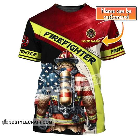 Man Shirt Custom Name For Firefighter T-Shirt Polo T-Shirt