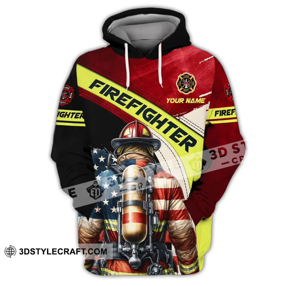 Man Shirt Custom Name For Firefighter T-Shirt Polo Hoodie / S T-Shirt