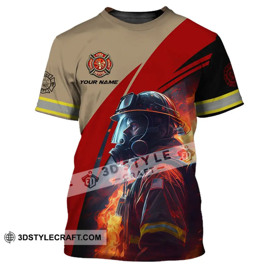 Man Shirt Custom Name For Firefighter T-Shirt Polo T-Shirt / S