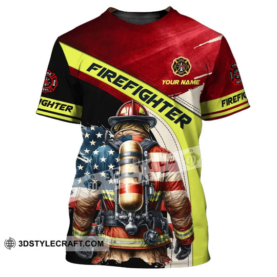 Man Shirt, Custom Name Shirt for Firefighter, Firefighter T-shirt, Firefighter Polo Shirt style option 2