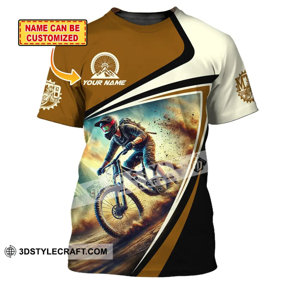 Man Shirt Custom Name For Mountain Bike Lover Gift Polo Long Sleeve T-Shirt