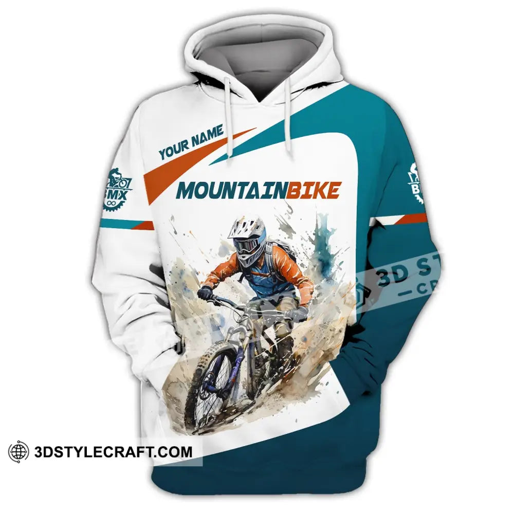 Man Shirt Custom Name For Mountain Bike Lover Polo Long Sleeve Gift Hoodie / S T-Shirt