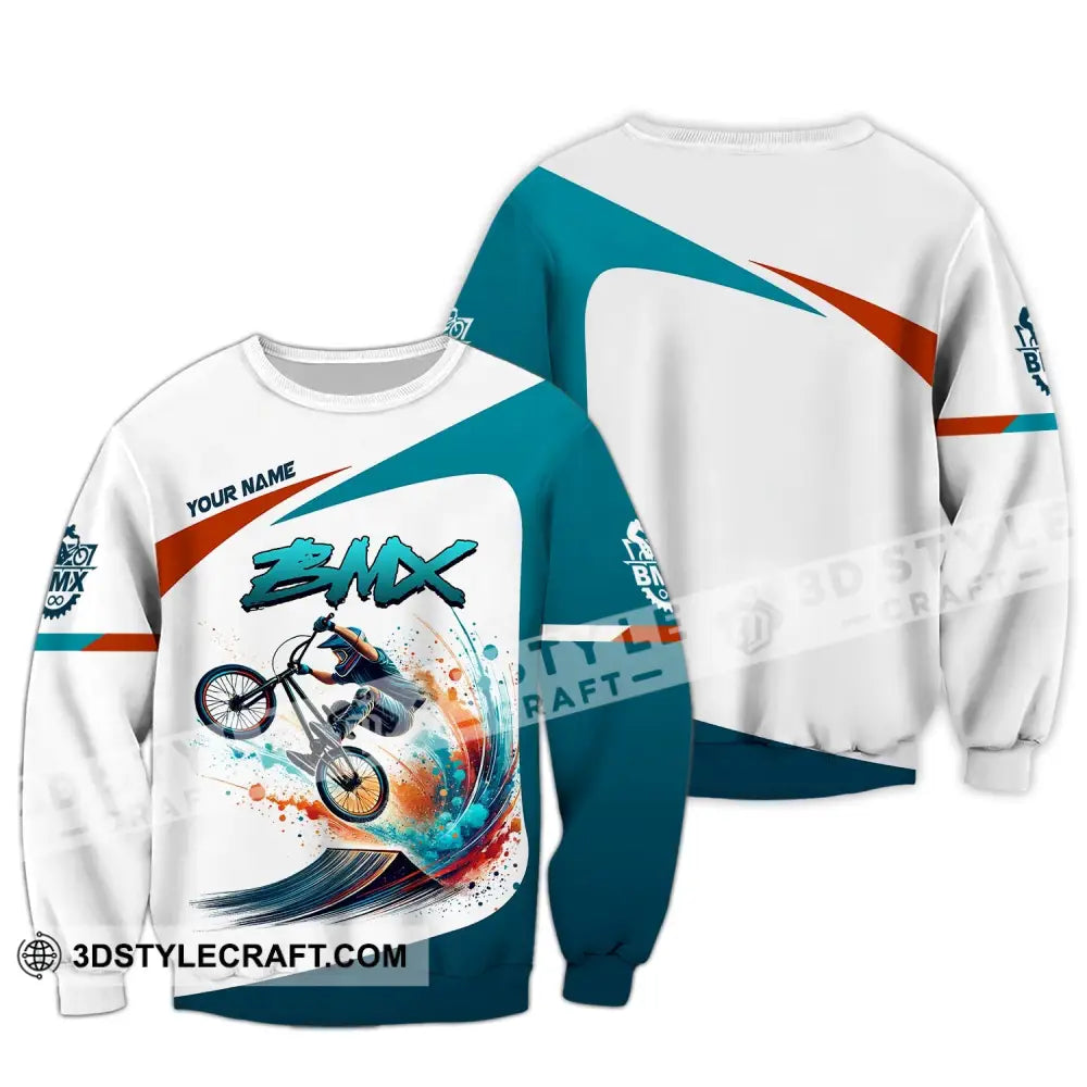 Man Shirt Custom Name For Mountain Bike Lover Polo Long Sleeve Gift / S T-Shirt