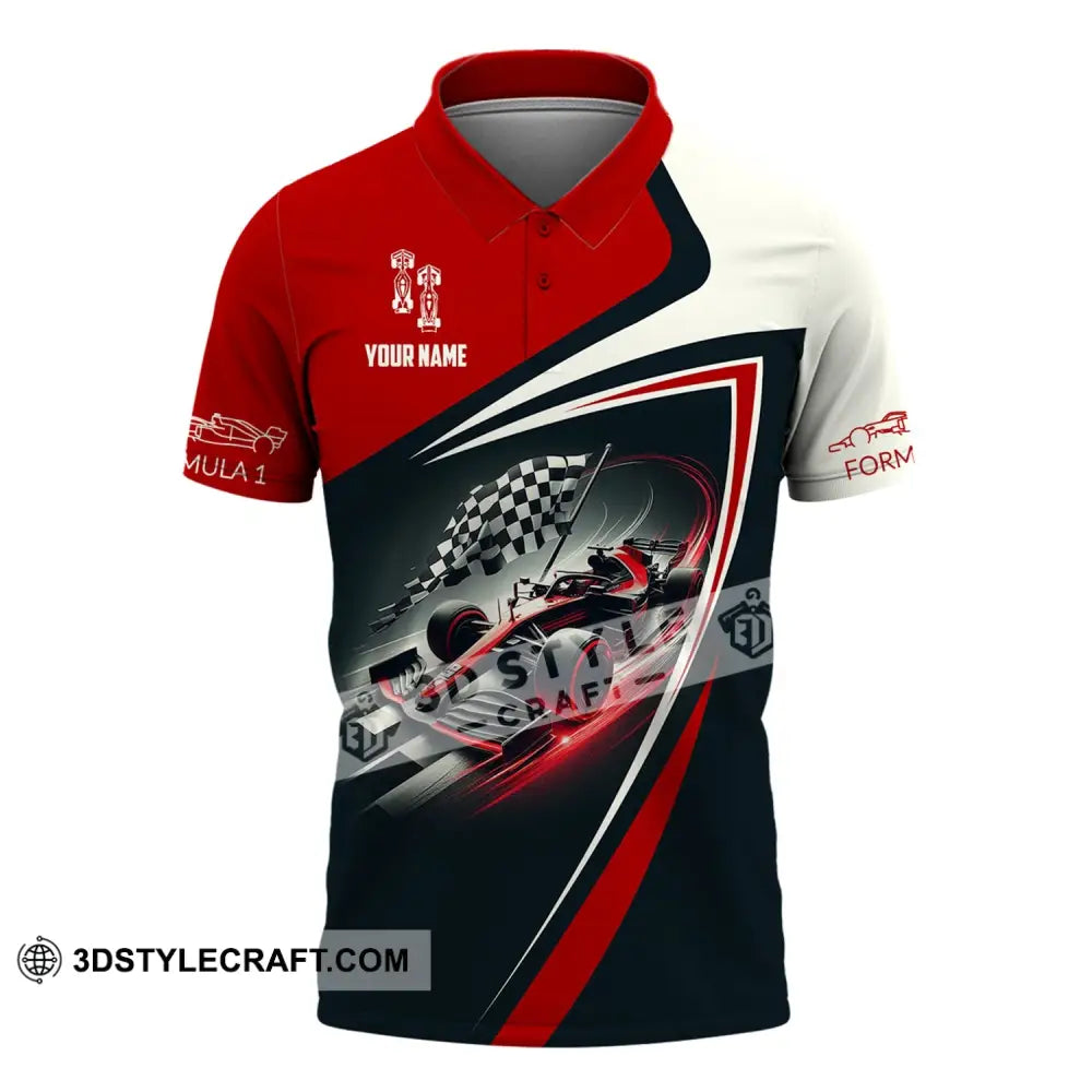 Man Shirt Custom Name Formula One F1 T-Shirt Hoodie Long Sleeve Polo / S T-Shirt