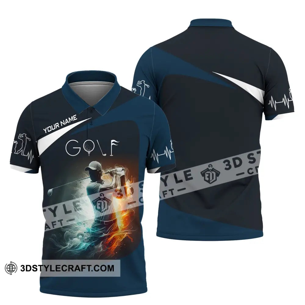 Man Shirt Custom Name Golf T-Shirt For Club Gift Lovers Polo / S T-Shirt