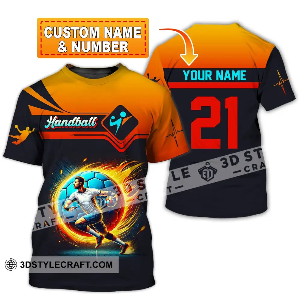 Man Shirt Custom Name Handball Long Sleeve Hoodie Polo Team Uniform T-Shirt