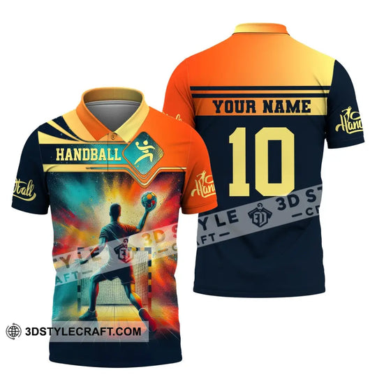 Man Shirt, Custom Name Handball Shirt, Handball T-Shirt Hoodie, Shirt for Handball Players style option 4